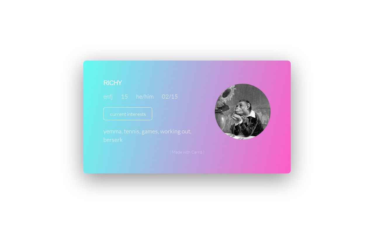 Carrd profile picture for @richy